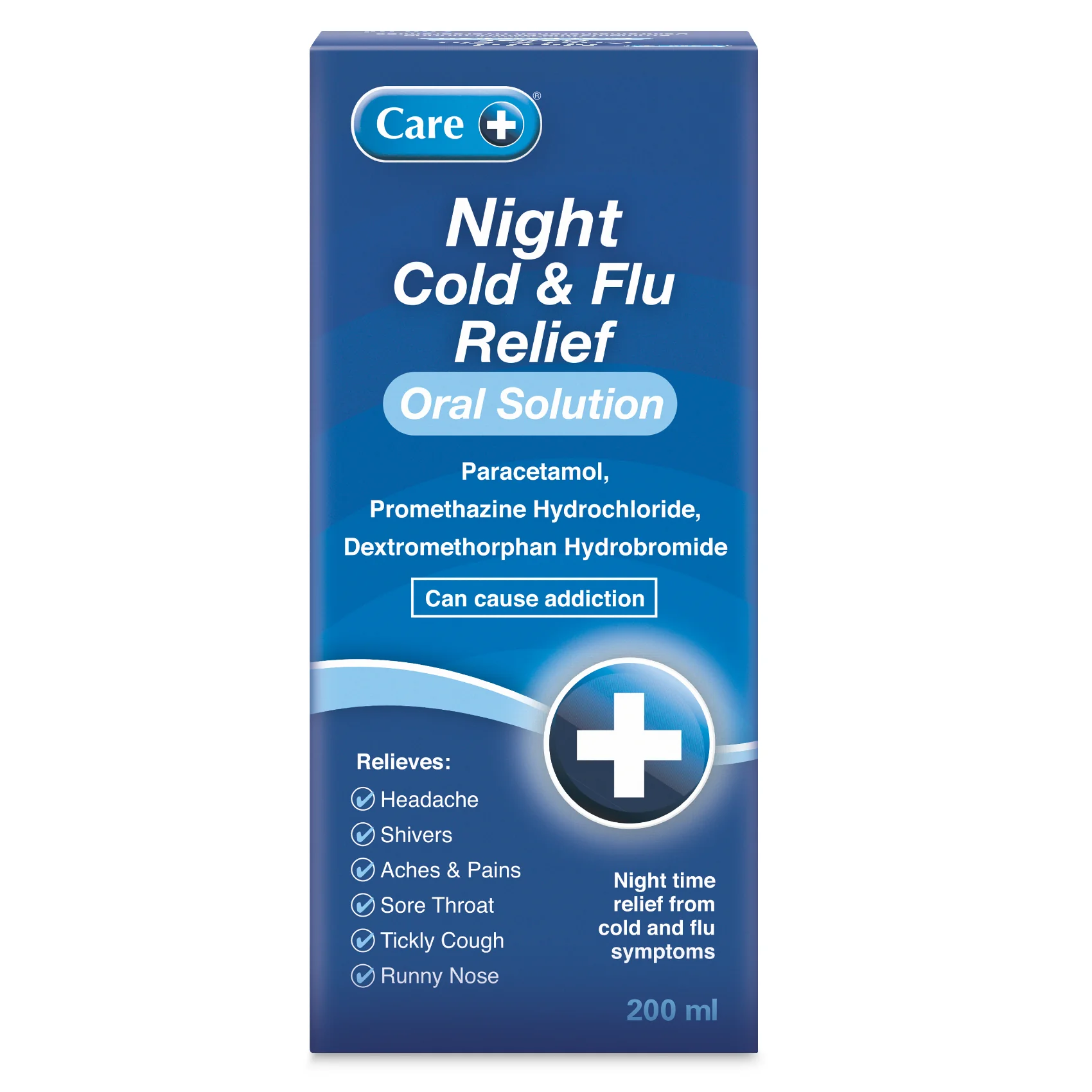 Care night cold & flu solution
