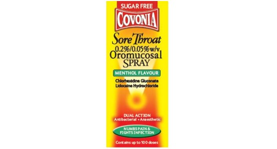 Covonia Sore Throat Oromucosal Menthol Spray 30ml